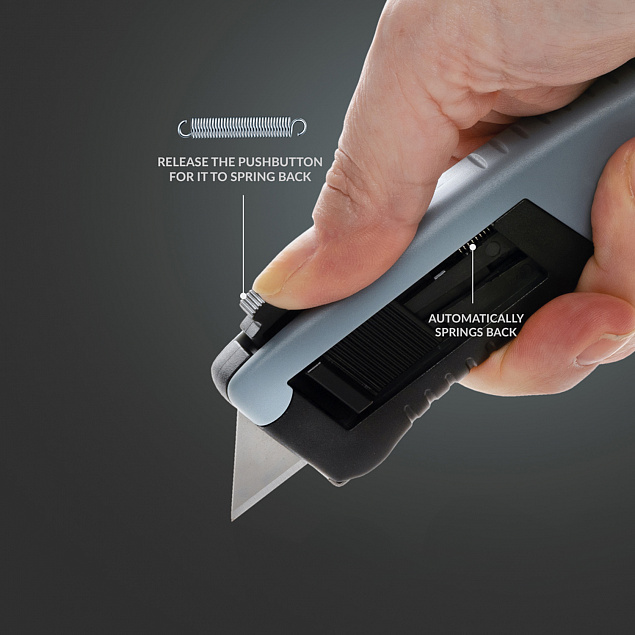 Безопасный строительный нож из переработанного пластика RCS с логотипом в Самаре заказать по выгодной цене в кибермаркете AvroraStore