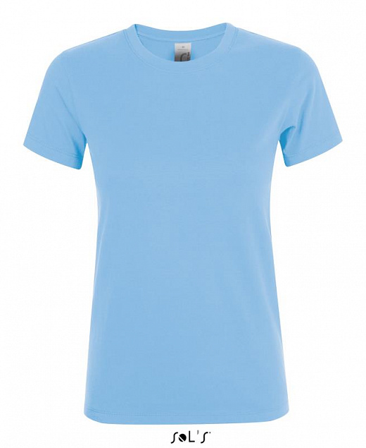 Фуфайка (футболка) REGENT женская,Голубой L с логотипом в Самаре заказать по выгодной цене в кибермаркете AvroraStore