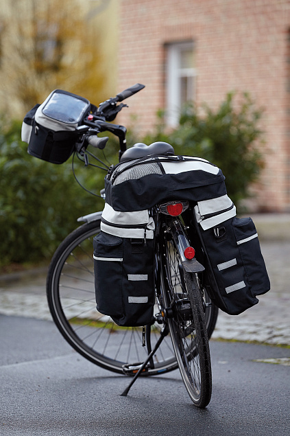 Сумка для велосипеда BIKE, 3 предмета, черный, серый с логотипом в Самаре заказать по выгодной цене в кибермаркете AvroraStore