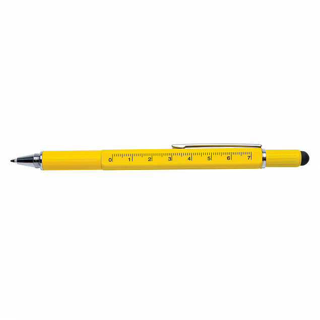 Многофункциональная ручка 5 в 1, желтый с логотипом в Самаре заказать по выгодной цене в кибермаркете AvroraStore