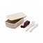 Ланч-бокс TAXLAM, нож и вилка в комплекте, пластик с бамбуковым волокном с логотипом в Самаре заказать по выгодной цене в кибермаркете AvroraStore
