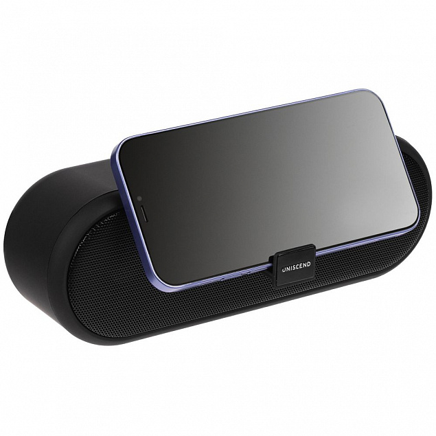 Беспроводная стереоколонка Uniscend Roombox, черная с логотипом в Самаре заказать по выгодной цене в кибермаркете AvroraStore
