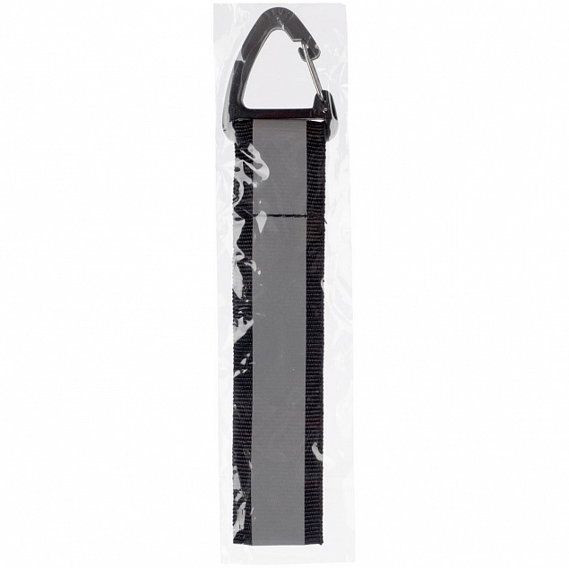 Светоотражающий брелок Flashline, серый с черным с логотипом в Самаре заказать по выгодной цене в кибермаркете AvroraStore