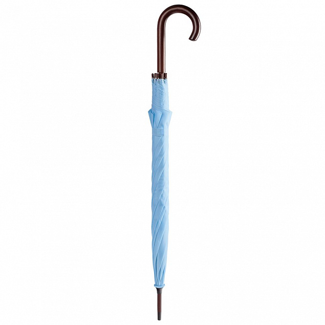 Зонт-трость Standard, голубой с логотипом в Самаре заказать по выгодной цене в кибермаркете AvroraStore