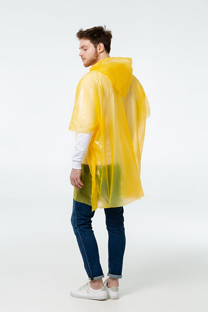 Дождевик-пончо RainProof, желтый с логотипом в Самаре заказать по выгодной цене в кибермаркете AvroraStore