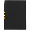 Ежедневник Flexpen Black, недатированный, черный с желтым с логотипом в Самаре заказать по выгодной цене в кибермаркете AvroraStore