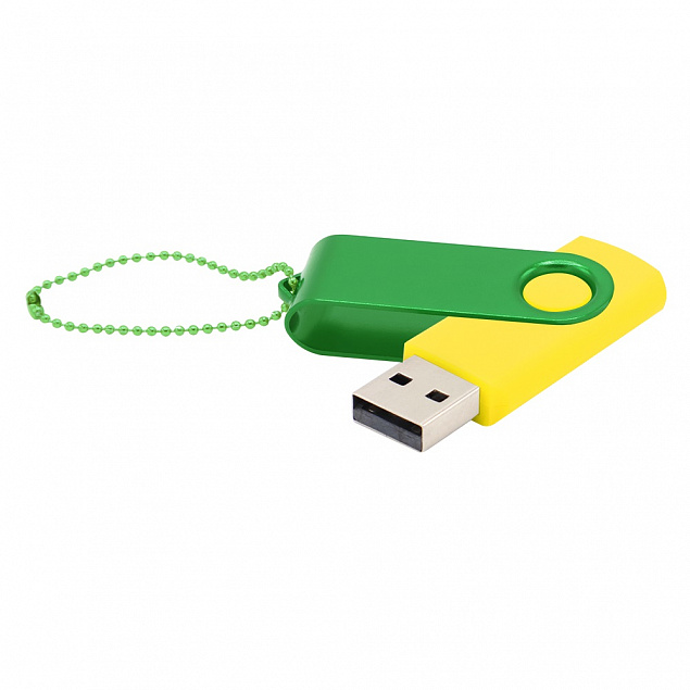 Флешка Designer To Go 2.0 USB 16Gb, желтый/зеленый с логотипом в Самаре заказать по выгодной цене в кибермаркете AvroraStore