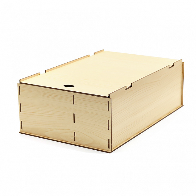 Подарочная коробка ламинированная из HDF 35,5*23,4*12,5 см ( 2 отделения)  с логотипом в Самаре заказать по выгодной цене в кибермаркете AvroraStore