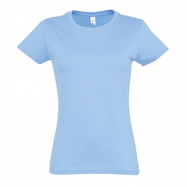 Футболка женская IMPERIAL WOMEN XXL небесно-голубой 100% хлопок 190г/м2 с логотипом в Самаре заказать по выгодной цене в кибермаркете AvroraStore