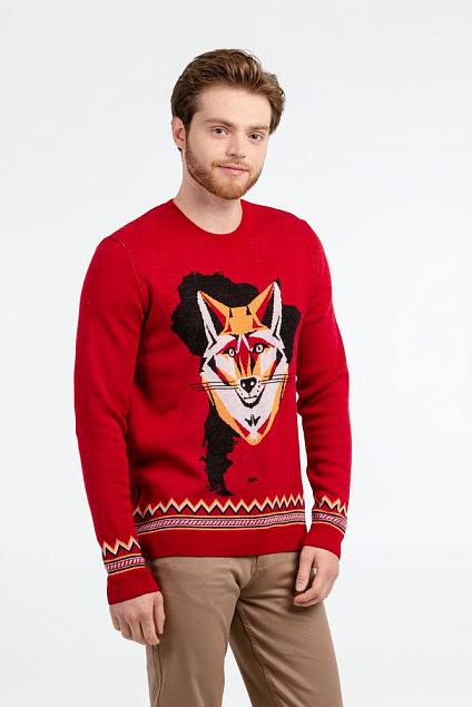 Джемпер Totem Fox, красный с логотипом в Самаре заказать по выгодной цене в кибермаркете AvroraStore