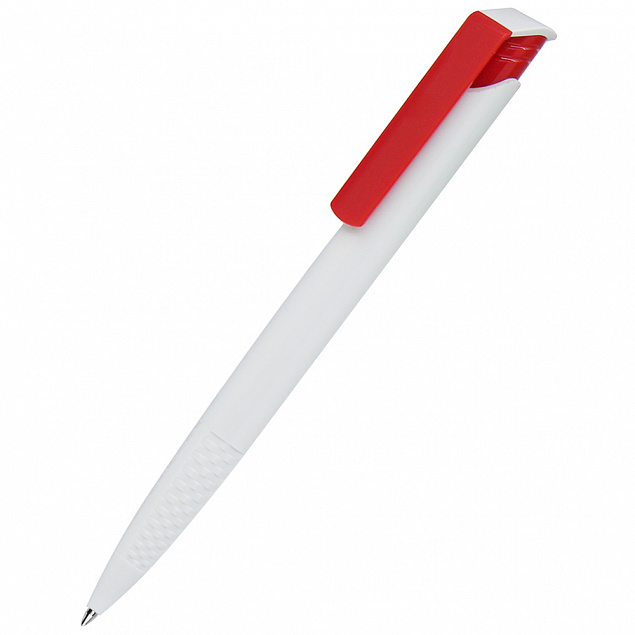 Ручка пластиковая Accent, красная с логотипом в Самаре заказать по выгодной цене в кибермаркете AvroraStore