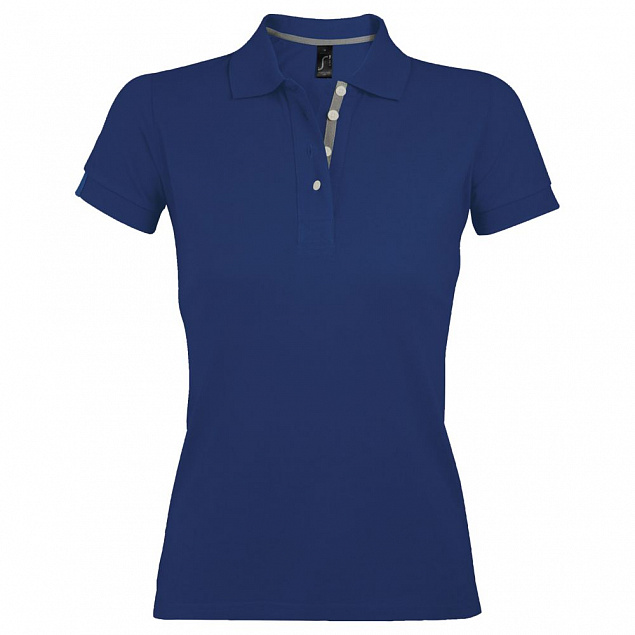 Рубашка поло женская PORTLAND WOMEN 200 синий ультрамарин с логотипом в Самаре заказать по выгодной цене в кибермаркете AvroraStore