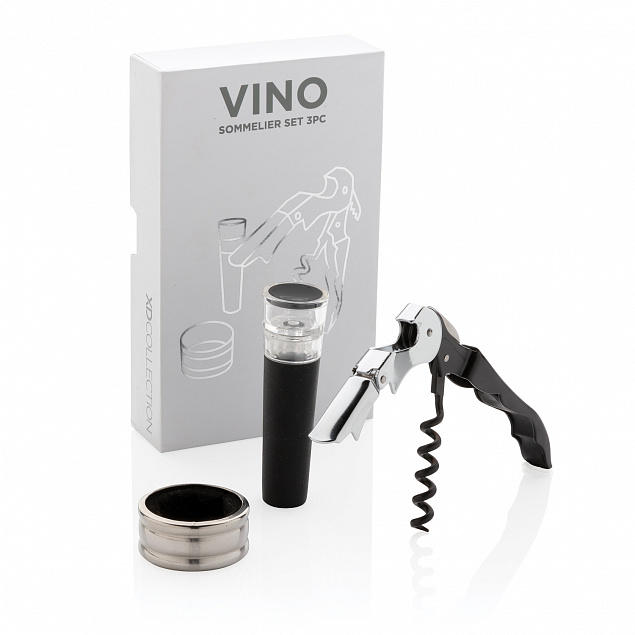 Винный набор сомелье Vino, 3 шт. с логотипом в Самаре заказать по выгодной цене в кибермаркете AvroraStore