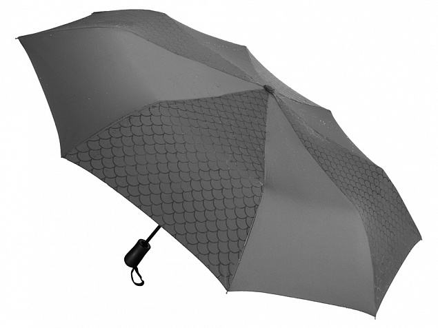 Зонт-полуавтомат складной Marvy с проявляющимся рисунком, серый с логотипом в Самаре заказать по выгодной цене в кибермаркете AvroraStore