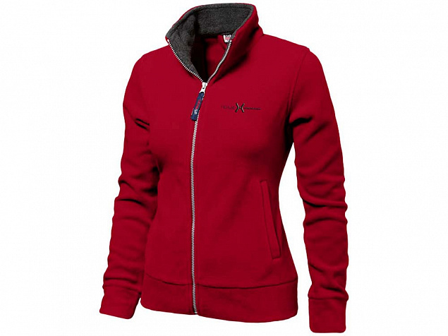 Куртка флисовая Nashville женская, красный/пепельно-серый с логотипом в Самаре заказать по выгодной цене в кибермаркете AvroraStore
