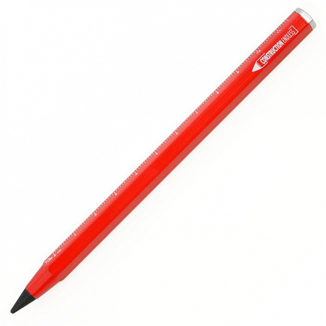 Вечный карандаш Construction Endless, красный с логотипом в Самаре заказать по выгодной цене в кибермаркете AvroraStore