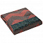 Плед Zig Zag, красный с коричневым с логотипом в Самаре заказать по выгодной цене в кибермаркете AvroraStore