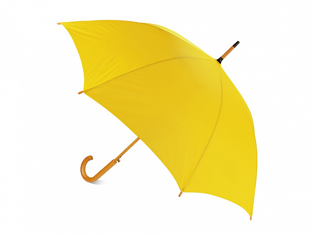 Зонт-трость Радуга, желтый с логотипом в Самаре заказать по выгодной цене в кибермаркете AvroraStore