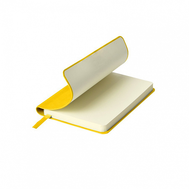 Ежедневник недатированный SALLY, A6, желтый, кремовый блок с логотипом в Самаре заказать по выгодной цене в кибермаркете AvroraStore
