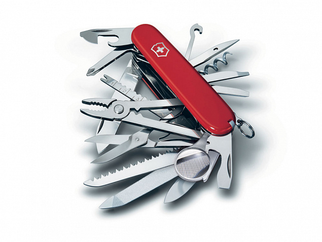 Нож перочинный «Swiss Champ», 91 мм, 33 функции с логотипом в Самаре заказать по выгодной цене в кибермаркете AvroraStore