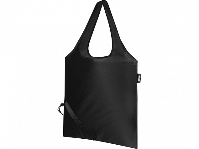 Складная эко-сумка Sabia из вторичного ПЭТ, черный с логотипом в Самаре заказать по выгодной цене в кибермаркете AvroraStore