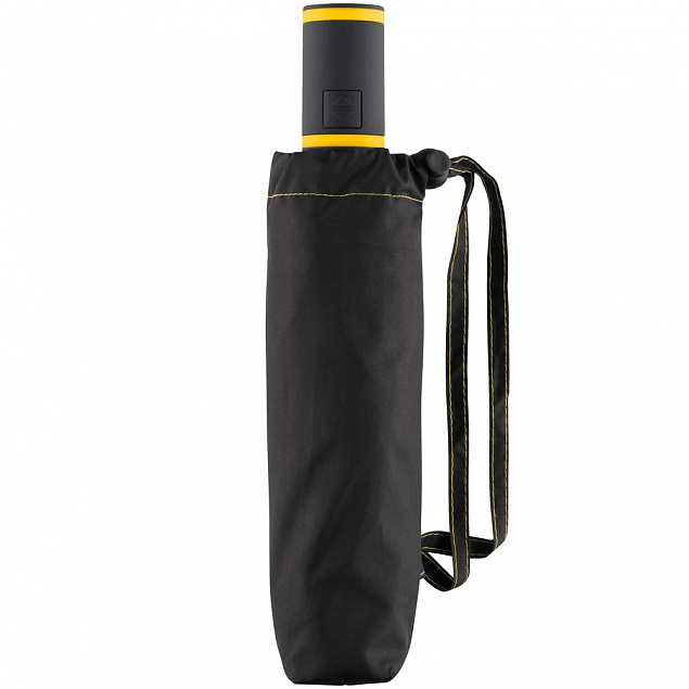 Зонт складной AOC Mini с цветными спицами, желтый с логотипом в Самаре заказать по выгодной цене в кибермаркете AvroraStore
