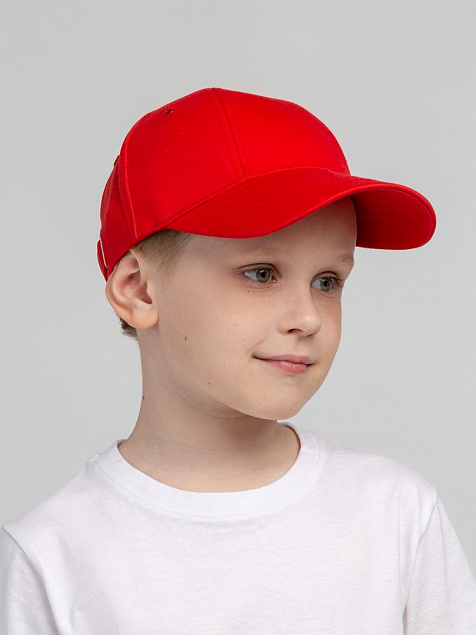 Бейсболка детская Capture Kids, красная с логотипом в Самаре заказать по выгодной цене в кибермаркете AvroraStore