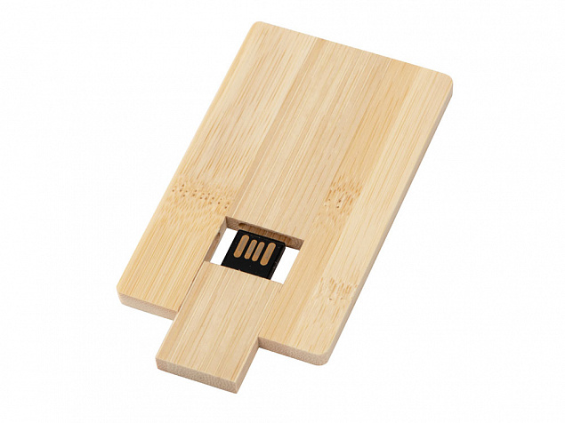 USB 2.0- флешка на 32 Гб «Bamboo Card» с логотипом в Самаре заказать по выгодной цене в кибермаркете AvroraStore