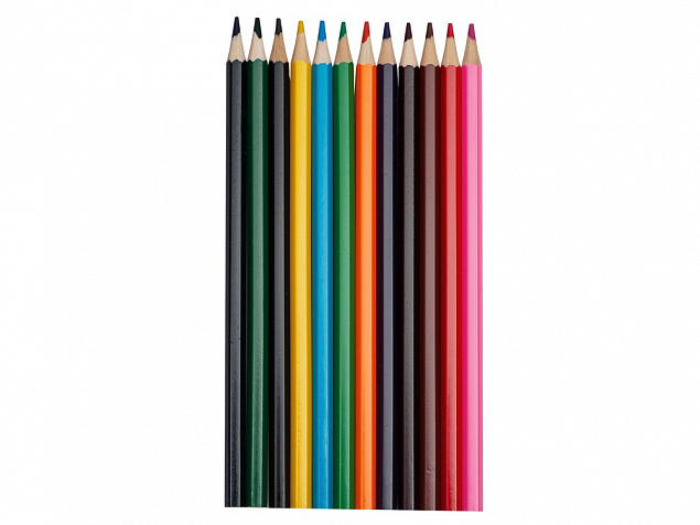 Набор из 12 шестигранных цветных карандашей «Hakuna Matata» с логотипом в Самаре заказать по выгодной цене в кибермаркете AvroraStore