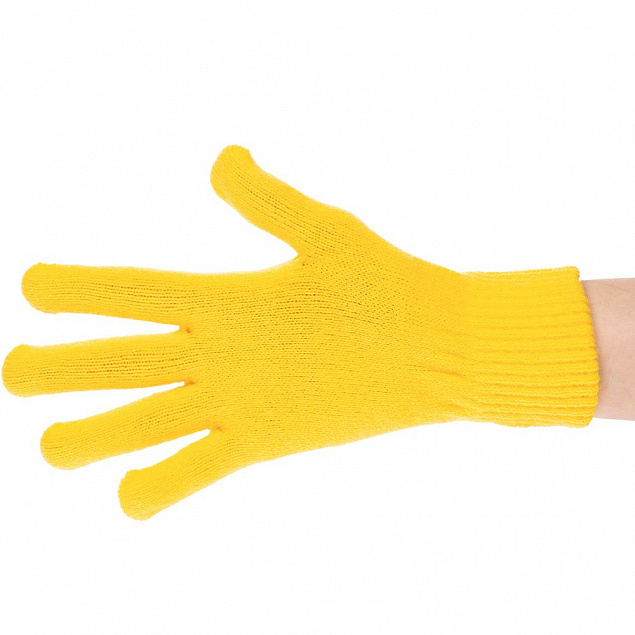 Перчатки Urban Flow, желтые с логотипом в Самаре заказать по выгодной цене в кибермаркете AvroraStore
