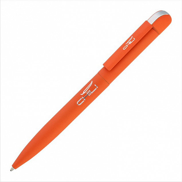 Ручка шариковая "Jupiter", оранжевый, покрытие soft touch с логотипом в Самаре заказать по выгодной цене в кибермаркете AvroraStore