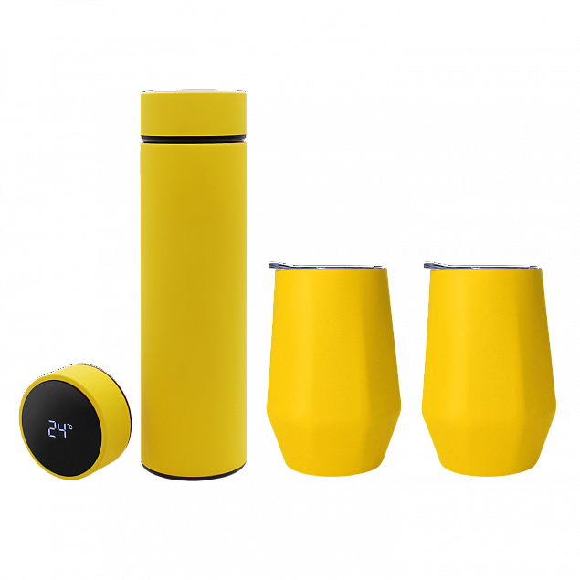 Набор Hot Box E2 софт-тач EDGE CO12s grey (желтый) с логотипом в Самаре заказать по выгодной цене в кибермаркете AvroraStore