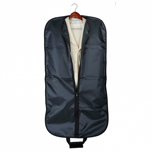 Чехол для одежды Fontana, черный с логотипом в Самаре заказать по выгодной цене в кибермаркете AvroraStore