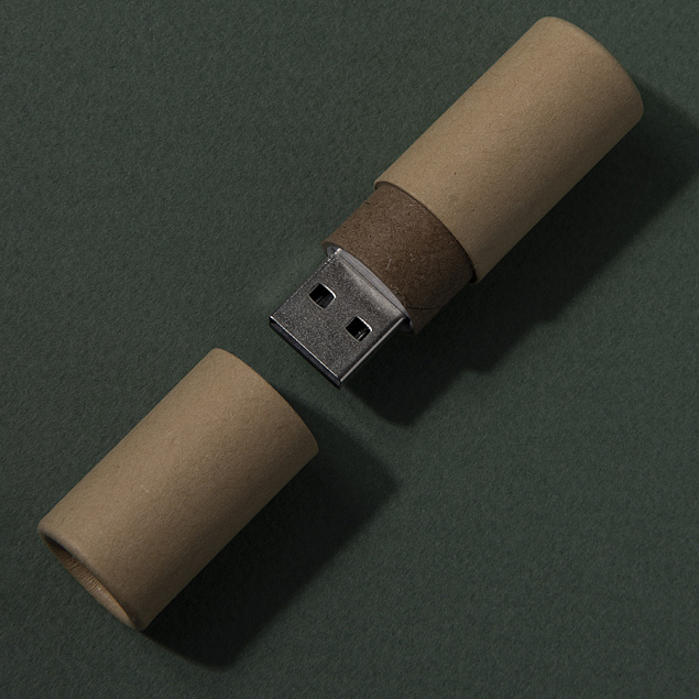 USB flash-карта TUBE (8Гб), натуральная, 6,0х1,7х1,7 см, картон с логотипом в Самаре заказать по выгодной цене в кибермаркете AvroraStore