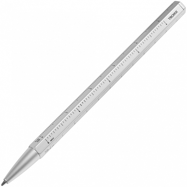 Ручка шариковая Construction Basic, серебристая с логотипом в Самаре заказать по выгодной цене в кибермаркете AvroraStore