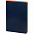 Ежедневник Slip, недатированный, синий с оранжевым с логотипом в Самаре заказать по выгодной цене в кибермаркете AvroraStore