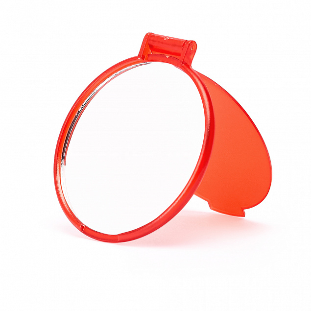 Складное зеркало GLAZE, Красный с логотипом в Самаре заказать по выгодной цене в кибермаркете AvroraStore