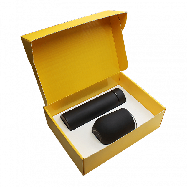 Набор Hot Box C (софт-тач) W, черный с логотипом в Самаре заказать по выгодной цене в кибермаркете AvroraStore