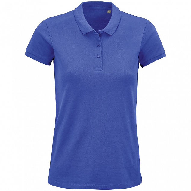 Рубашка поло женская Planet Women, ярко-синяя с логотипом в Самаре заказать по выгодной цене в кибермаркете AvroraStore