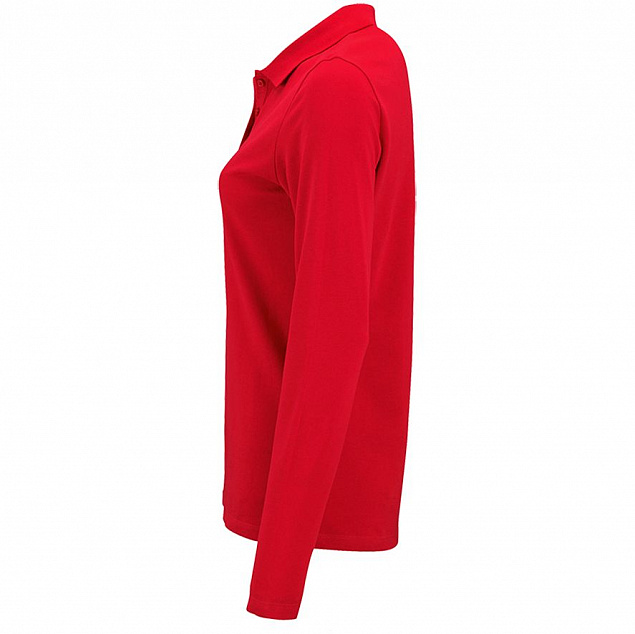 Рубашка поло женская с длинным рукавом Perfect LSL Women, красная с логотипом в Самаре заказать по выгодной цене в кибермаркете AvroraStore
