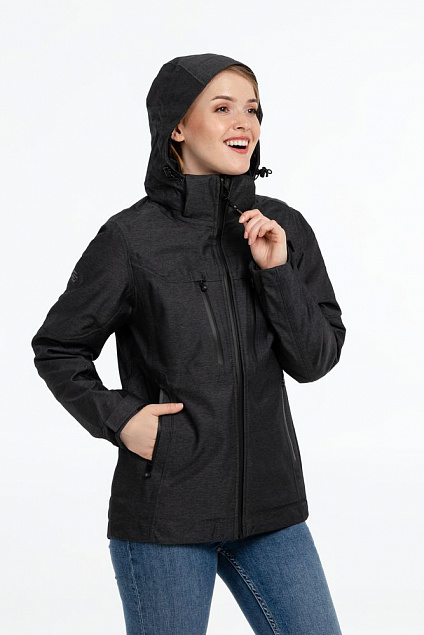 Куртка-трансформер женская Matrix, темно-синяя с логотипом в Самаре заказать по выгодной цене в кибермаркете AvroraStore