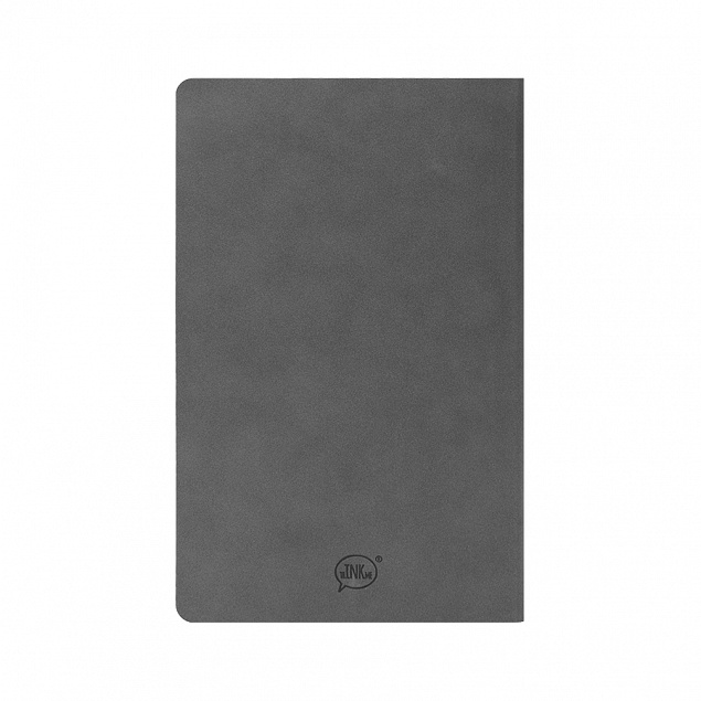 Бизнес-блокнот ALFI, A5, серый, мягкая обложка, в линейку с логотипом в Самаре заказать по выгодной цене в кибермаркете AvroraStore
