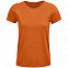 Футболка женская Crusader Women, оранжевая с логотипом в Самаре заказать по выгодной цене в кибермаркете AvroraStore