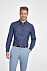 Рубашка мужская BARRY MEN, синяя (деним) с логотипом в Самаре заказать по выгодной цене в кибермаркете AvroraStore