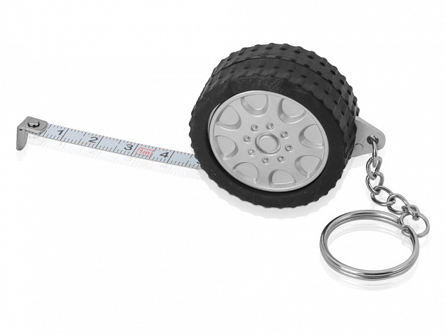 Брелок-рулетка "Шина", 1м с логотипом в Самаре заказать по выгодной цене в кибермаркете AvroraStore