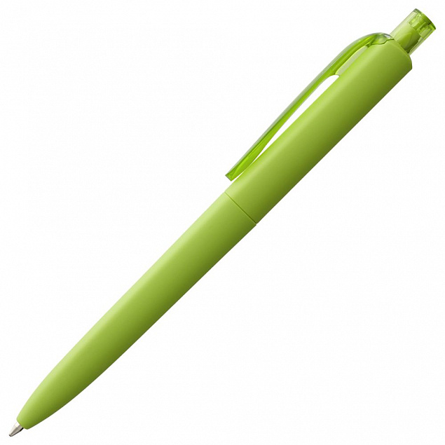 Ручка шариковая Prodir DS8 PRR-T Soft Touch, зеленая с логотипом в Самаре заказать по выгодной цене в кибермаркете AvroraStore