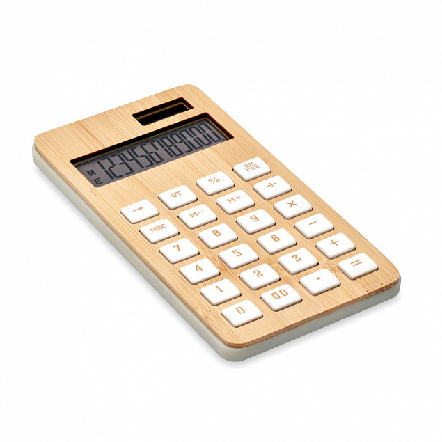 Калькулятор 12-разрядн бамбук с логотипом в Самаре заказать по выгодной цене в кибермаркете AvroraStore