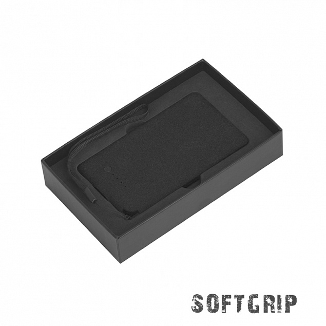 Зарядное устройство "Камень" с покрытием soft grip, 4000 mAh в подарочной коробке с логотипом в Самаре заказать по выгодной цене в кибермаркете AvroraStore