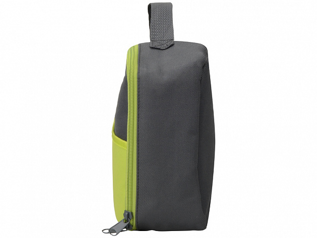 Изотермическая сумка-холодильник Breeze для ланч-бокса, серый/зел яблоко с логотипом в Самаре заказать по выгодной цене в кибермаркете AvroraStore