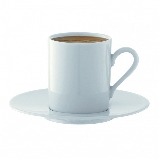 Набор кофейных пар для эспрессо Dine, белый с логотипом в Самаре заказать по выгодной цене в кибермаркете AvroraStore